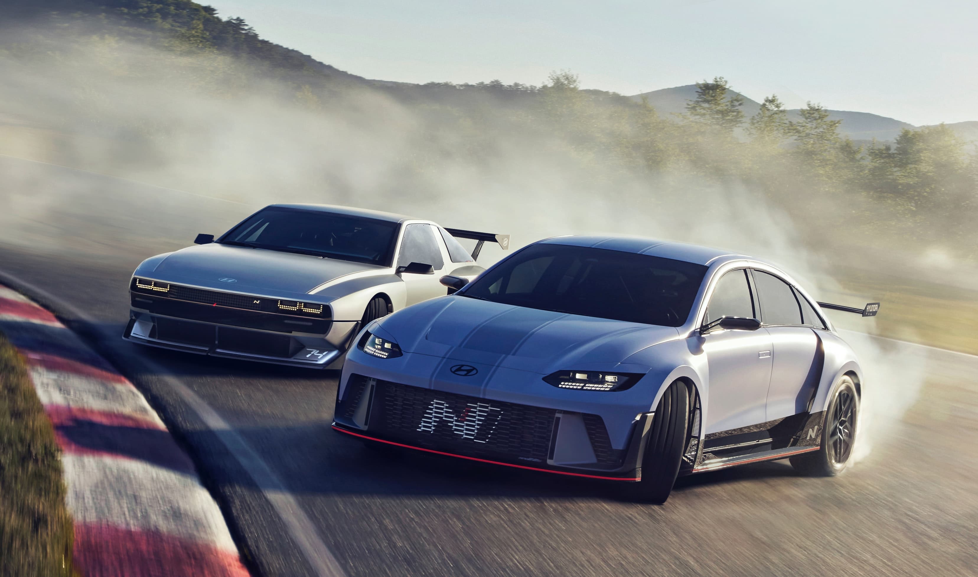 Hyundai cars drifting